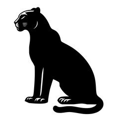 Black panther silhouette vector illustration