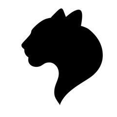 Silhouette of panther head 