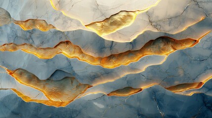Naklejka premium Elegance in Gold and Marble: Abstract Geometric Shapes for Modern Design