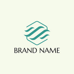 Flowing Wind Hexagon logo Concept