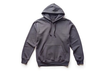 dark grey hoodie isolated white background