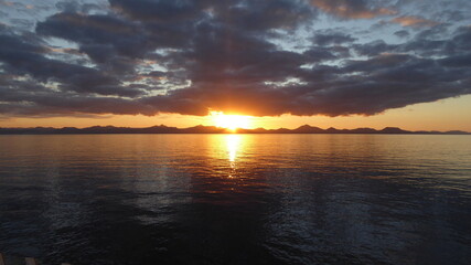 Sunset over the sea