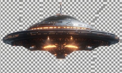 Alien UFO - Unidentified Flying Object - Clipping Path Included. 