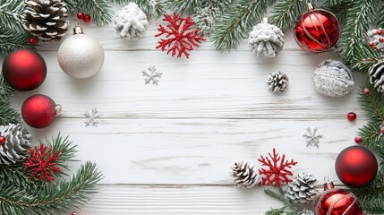 Festive adornment on white