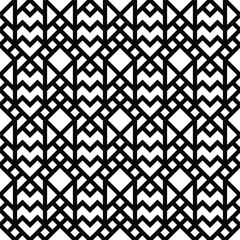 Seamless monochrome vector textures, black and white abstract geometric patterns. Design element for textile, print, fabric.