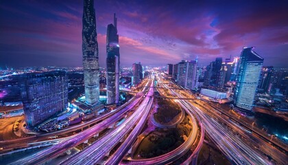 Obraz premium サイバーパンクな未来都市