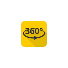 Angle 360 degrees icon isolated on transparent background