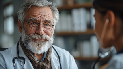 Caring Assistant Monitoring Insulin Levels of Senior Man with Diabetes Using Glucometer for Blood Glucose Check - Healthcare and Support Concept