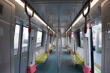 Interior of train, Hanoi Metro Line 3, Vietnam