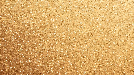 A gold glittery background with a few small gold specks. The background is very shiny and the gold...