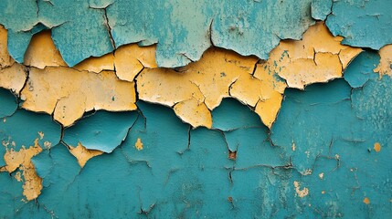 Obraz premium cracked paint texture with layers peeling away