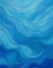 Obraz premium Fluid Motion: Painted Blue Waves on a Blue Canvas 