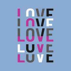 Candy hand drawn typography love design seamless t-shirt design