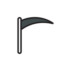simple sickle icon, plantation vector design illustration,, garden icon pack vector desing, isolated on white background. 