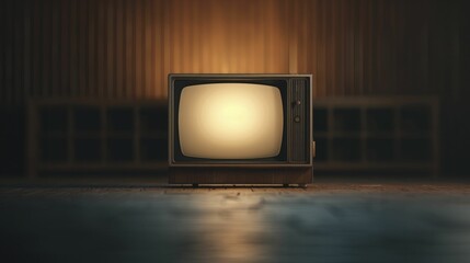 Audience enjoying nostalgic content on a classic TV, evoking a sense of warmth and fond memories