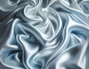 Fototapeta premium Elegant Silk Texture in Soft Blue and Ivory Tones