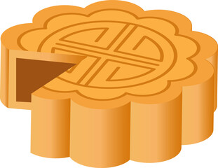 Mid-Autumn Mooncake 3D Illustration