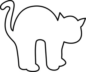 Halloween Cat Silhouette - Spooky & Versatile Vector