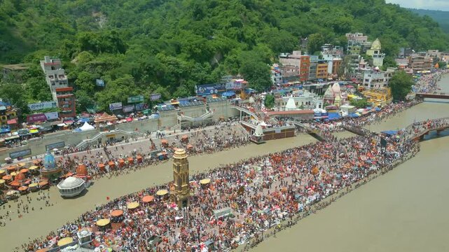 Haridwar Drone Video 4k HAR KI PAURI, Drone view of Har ki Pauri Haridwar, Haridwar video, Mata Mansh Devi, Shiv Statue