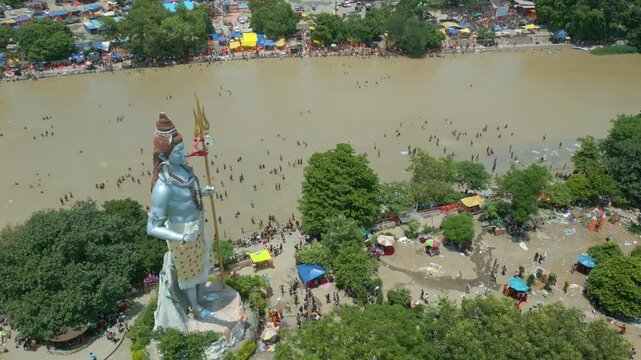 Haridwar Drone Video 4k HAR KI PAURI, Drone view of Har ki Pauri Haridwar, Haridwar video, Mata Mansh Devi, Shiv Statue