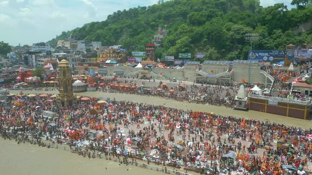 Haridwar Drone Video 4k HAR KI PAURI, Drone view of Har ki Pauri Haridwar, Haridwar video, Mata Mansh Devi, Shiv Statue