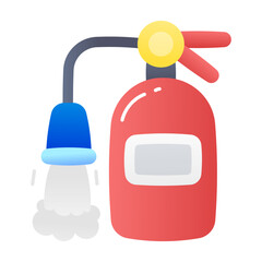 Extinguisher icon designed in flat style 