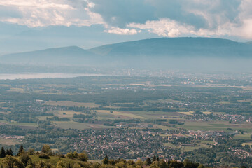 le pays de Gex  et le bassin Genevois depuis le Jura