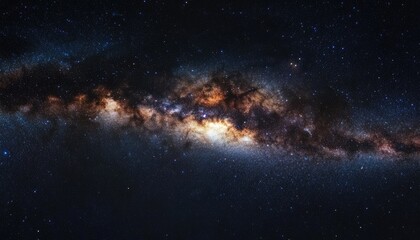 Obraz premium A stunning night sky view with the Milky Way galaxy shining brightly.