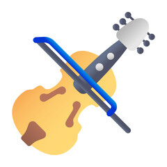 A flat style icon of violin 