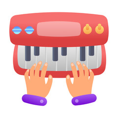 A flat style icon of synthesizer 