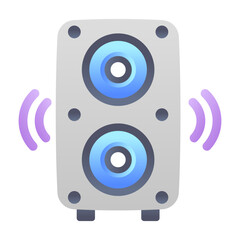 Sound speaker icon in flat style 