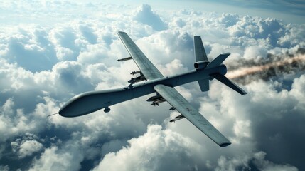 Obraz premium Automatic remote control drone bomb missile military