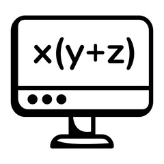 Doodle style icon of online education 