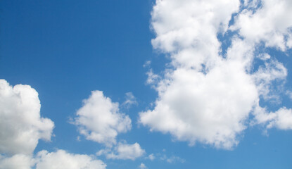White clouds on a blue sky