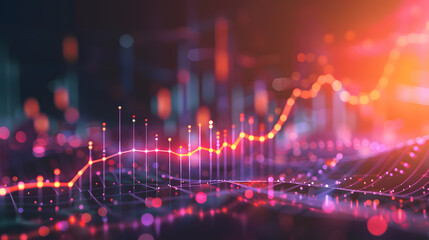 Finance, Bitcoin, charts and currency exchange, investment growth and capital investment. AI Generated