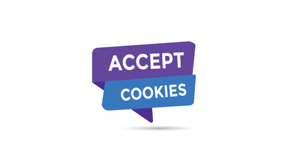 Accept cookies open button web banner templates. Vector Illustration 
