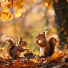  two squirrels.