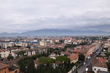 The leaning tower of Pisa city