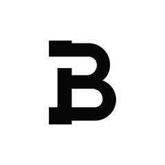 Modern Minimalist Bold Letter B Monogram Logo Icon