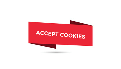 Accept cookies open button web banner templates. Vector Illustration 
