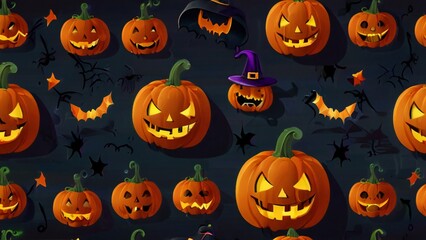 halloween seamless pattern