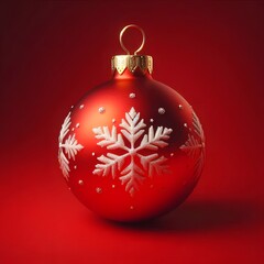 Christmas bauble, isolated on a White background, 3d render, Christmas Decoration