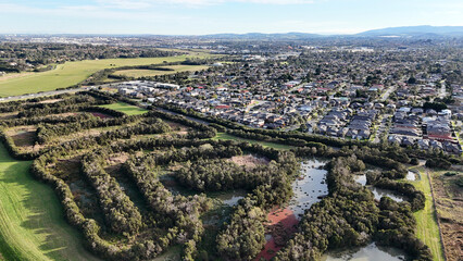 Suburban living near wetlands