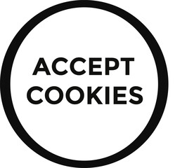 Accept cookies open button web banner templates. Vector Illustration 
