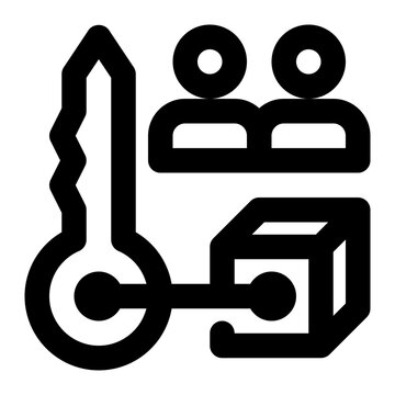 public key, key, blockchain, block chain, encryption, decryption outline icon