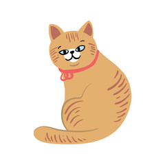 Cute and Kawaii Cat Illustration