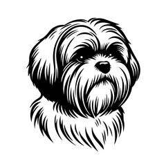 Shih Tzu  Designs, Shih Tzu Dog Clipart, Cute Puppy SVG PNG, Cricut Files for Pets, Dog Lover Vector, Shih Tzu Silhouette