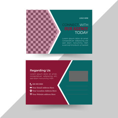 Creative modern corporate business postcard design template.