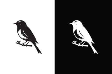 Bird icon silhouette logo design. Bird icon vector black