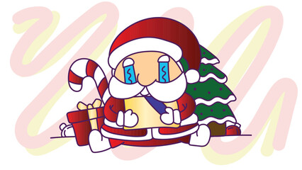 doodle pop art christmas background vector design